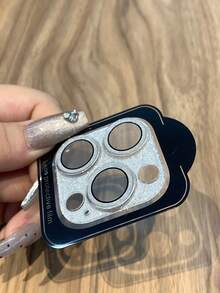 Camera Lens Protector Film For IPhone 16 Pro/16 Pro Max/15 Pro/15 Pro Max, Metal Aluminum Alloy Tempered Glass Cover Camera Screen Protector Film Accessory, Suitable For Phone Case, Phone Accessories, Integrated Flash Lens Protector Film, Anti-Drop - View 5
