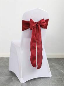 1pc Christmas/Wedding/Party Decorative Bowknot Chair Back Ribbon Sash