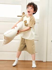 mini bala Kids' Cooling Pajamas – Lightweight Breathable Sleepwear, Summer Baby Loungewear - Milky White - View 2