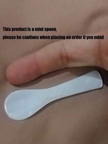 1/2/3/10件贝壳勺面膜美容勺鱼子酱勺冰淇淋勺 - 純白貝殼勺子 - 查看 7
