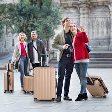 5 Piece Suitcase Set With Corner Protectors, 12/16/20/24/28 Inch Durable Hard Shell 360 Degree Spinner Wheels Large Capacity Multifunctional Lightweight Travel Suitcase - 豎橫金色 - 查看 7