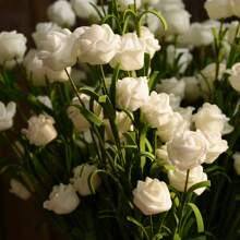 3Pcs Artificial Roses, PE Pink Foam Roses, White Simulation Roses, Perfect For Home Decoration, Vase Decoration, Photography Props Flowers, Room Decoration Aesthetics Gift