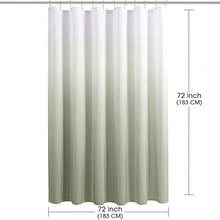 Black And White Shower Curtain, Black Ombre Geometric Men Bath Curtains For Bathroom, Masculine Shower Curtain, Durable And Machine Washable, 72 X 72 Inches, Black White And Gray - 鼠尾草綠漸變 - 查看 7