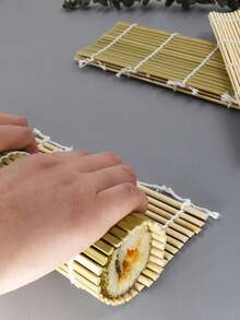 6/1pc Sushi Rolling Mat Bamboo Made, Nori Seaweed For Sushi Rolling, Handwoven Tool Kit, Sushi Wrap And Rice Ball (Large Order Sample Reference Image 8) - Multicolor - View 2