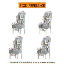 1/4/5/6/7pcs Fashionable Simple European And American Style Printed Chair Covers / Chair Cover Set, Suitable For Indoor Home Restaurant, Hotel Modern Daily Decoration. Tablecloth Suitable For Square Tables, Elastic Chair Covers Can Be Washed - YT-089 - View 15