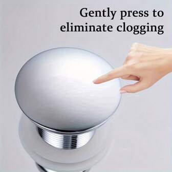 Basin Sink Waste Pop Up, Sprung Plug With Overflow For Bathroom Sink, Sprung Basin Waste Slotted, Chrome