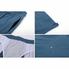 Shorts de baño para hombre de secado rápido con bolsillos con cremallera y forro de malla - Copen Blue - Ver 4