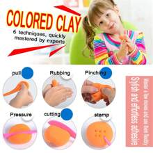 24/12 Colors Air Dry Modeling Clay, Children Sculpting Clay, Non-Stick Ultra-Light DIY Soft Magic Clay With Sculpting Tools And Game Cards, Children Art And Craft Gift, Gift Box And Refill