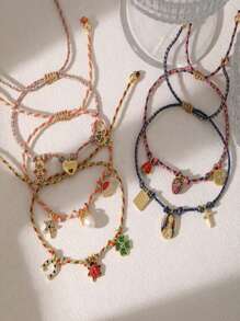 1PC Simple And Fashionable Ocean Style Copper Shell Resin Sea Fish Star Shell Freshwater Pearl Thin Hand Rope Female Beach Vacation Seaside Travel Party Summer Daily Dating Wear, Summer Versatile Models Hand Rope Jewelry Gift For Sisters Mother Girlfriends