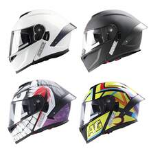 CYCKING 摩托车头盔 全盔 模块化 圆点图案 翻盖式 男女青少年成人款 快拆扣 复古 四季通用 可拆卸可清洗 - 揭面盔 - 查看 13