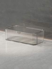 1 pieza, Caja de almacenamiento de maquillaje, Caja de almacenamiento de cosméticos transparente de material PET de lujo con múltiples compartimentos y cajones, para escritorio, baño, oficina, productos de cuidado de la piel, cosméticos y brochas de maquillaje. - Multicolor - Ver 9