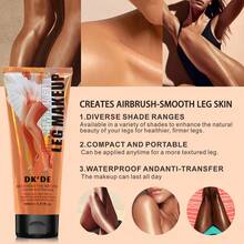 腿部彩妆防水柔滑腿部提升腿部光泽有效遮盖腿部和身体疤痕无瑕美腿持久身体底妆均匀肤色美腿霜 - Net: 100ml - 查看 4