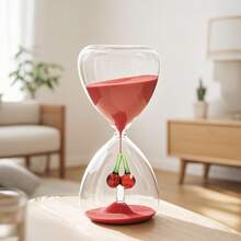 1 pezzo Clessidra in vetro borosilicato decorativo 3D con timer da 15 minuti, regalo per la gestione del tempo per amici e famiglia