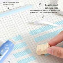 4pcs/Set Double Sided Adhesive Tape Roller, Swivel Telescopic Head, Adult Scrapbooking Supplies, Scrapbook Photo Tape For Scrapbooking, Handbooking, Card Scrapbooking Journals And Crafts Back To School - Multicolor - View 4