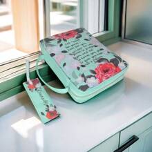Bible Cover For Women With Flowers Printing, Bible Case,Bible Bag, Study Bible Case,Covers For Bible,Bible Boooks Covers