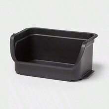 2.3qt Open Front Stackable Storage Bin Portable Black Utility Basket, Universal Storage, 4 Height - 1 - View 4