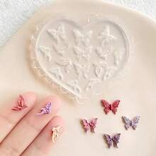 Heart-Shaped Pastoral Series Polymer Clay Soft Pottery Silicone Molds - Floral, Butterfly, Leaf, Fruit, Bow Decor Craft Molds, High Precision Mini Molds For Handmade Polymer Clay Earrings, Pendants, Decorations - Clear - View 16