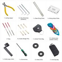 Guitar Maintenance Tools Kit – Guitar Repair & Cleaning Kit With String Winder, Cutter, Fret Files, Screwdriver – Guitar Tool Set For Acoustic, Electric, Bass Guitars For Beginners Musicians - 31PCS - View 4