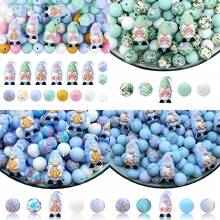 4/25/49/66/Pcs 3D Dwarf Series Silicone Beads Set - Various Colors And Patterns | Cute Designs | Smooth Finished Beads - Ideal For DIY Keychains, Necklaces, Bracelets, Decorative Pens, Jewelry And Pendants Handcrafts - Creative Holiday Decorations Jewelry Making Supplies - Beads & Bead Assortments - 3D Dwarf Series - View 9