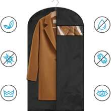 Premium Garment Bags For Clothes - Insect, Moisture, And Mildew-Proof Plastic Suit Covers With Zipper For Closet Organization And Storage