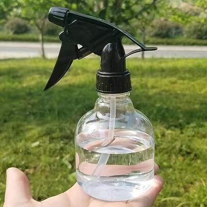 1pc Multi-Functional Garden Watering Pot, Transparent Plastic Spray Bottle For Hair Misting And Hydration
