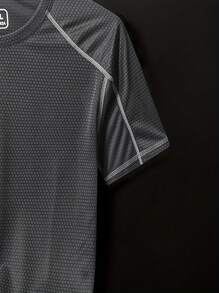 High-End Breathable Quick-Dry Casual Sports Outdoor Running Short Sleeve T-Shirt For Men, Mesh Fabric, Summer Lightweight