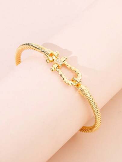 1pc 14K Gold Fashionable European And American Style Bracelet