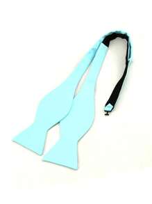 1pc Men's Polyester Solid Bow Tie, Classic Accessory For Wedding, Groom, Business Party Suit