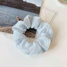 7 Stück Gänseblümchen/Sahne-Kremschnitten Scrunchies Haargummis, plissierte elastische Haarzubehör, stilvolle & vielseitige für den täglichen Gebrauch, Frühlings-/Sommer-Haargummis für Zöpfe