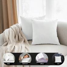 SKKREThrow Pillow Insert 18 X 18 Inch Set Of 2 Hypoallergenic 100 Virgin Fiber Made In USA Bed Sofa Couch Decorative Indoor Pillows2f6r - Premium - View 5