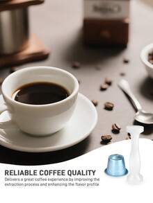 Plastic Espresso Tamper Mini Coffee Knock Box Calibrated PP Material Compatible With Originalline Capsule - White - View 9