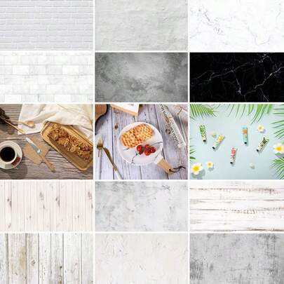 水泥图案摄影背景 57*87CM 双面木纹照片背景墙纸 影楼防水产品摄影道具