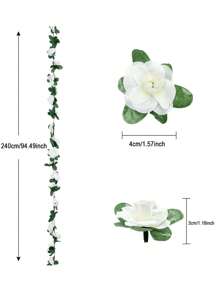1/5 Stücke 240cm künstliche Rosengirlande DIY Gartenpflanzen Seidenblumen Faux Gefälschte Rosengirlande Hochzeit Outdoor Hängende Blumen Efeu Dekoration Zuhause Schlafzimmer, Wohnzimmer, Badezimmer, Wanddekoration Material Outdoor Garten Geburtstags Party Valentinstag Dekoration