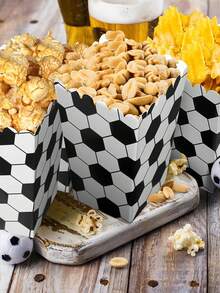 20pcs/10pcs/1pc Soccer Party Popcorn Boxes ,Baby Shower Party Decorations,Wedding,Birthday Decorations,Party Popcorn Boxes, Popcorn Bags, Buckets Container Holder Sport Party Favors For Sport Supplies Decorations, Party Decor, Party Supplies - Multicolor - View 4