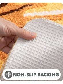 Cute Sunflower Bathroom Mat, Super Soft And Absorbent Flocked Bathtub Mat, Non-Slip Bottom, Bathroom Accessories And Decoration, Room Decor, Bedroom Carpet, For Shower, Sink, Bathtub,20"X36" - 黃色 - 查看 6