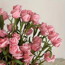 3Pcs Artificial Roses, PE Pink Foam Roses, White Simulation Roses, Perfect For Home Decoration, Vase Decoration, Photography Props Flowers, Room Decoration Aesthetics Gift