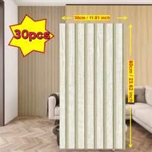 Panneaux muraux en mousse à rayures verticales auto-adhésifs, sticker mural imperméable et anti-humidité, revêtement de sol, papier peint de décoration intérieure - Peel and Stick, décoration DIY, convient pour le plafond, la cloison et les surfaces incurvées