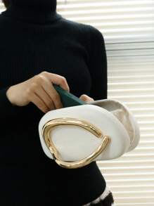 Vintage Metal Decor Clutch Box Bag, New Burgundy Bride Wedding Party Handbag, Women's Chain Shoulder Crossbody Bag For Teen Girls Women College Students,Rookies & White-Collar Workers Perfect For Office,College,Work ,Business,Commute,Outdoors, Travel, Outings, For Party, Wedding, Prom, Dinner