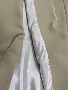 Blazer ,Manga plisada 3/4  Liso    Elegante  Casual    Poliéster    BLAZER, SACO  Oficina  Noche de fiesta  Formal y de noche  fiesta del té - Caqui - Ver 2