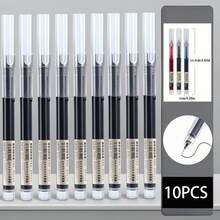 10-Pack Gel Ink Pens 0.5mm Fine Tip | Black, Blue & Red Smooth Writing Pens For School, Office & Back To School Supplies - màu đen - Xem 7