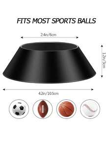 1/3/5/8pcs PP Material Football Basketball Ball Holder Portable Display Accessory For Basketball, Football, Soccer, Rugby & Bowling!Beach Essentials,Beach Chair,Inflatable Pool Christmas - Black - View 3