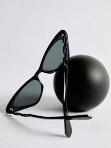 新款猫眼三角时尚眼镜 金属链时尚眼镜 女士时尚个性化眼镜 时尚条纹眼镜 女士沙滩配饰 眼镜墨镜 冬季礼物