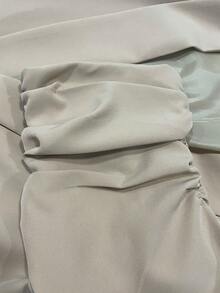 Blazer ,Manga plisada 3/4  Liso    Elegante  Casual    Poliéster    BLAZER, SACO  Oficina  Noche de fiesta  Formal y de noche  fiesta del té - Beis - Ver 3