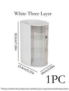 1 Peça Caixa Giratória de Armazenamento de Acessórios para Cabelo com Compartimentos Múltiplos, Organizador de Grampos e Laços de Cabelo, Caixa de Exibição de Acessórios para Cabelo de Crianças, Organizador Multiuso para Pentes, Óculos, Pincéis de Maquiagem etc., Material PET Simples e Prático, Presente Perfeito para o Dia da Criança e Aniversário