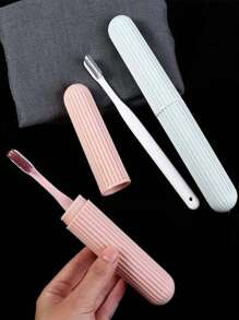 8/7/5/4/2/1pc Travel Toothbrush Case, Toothbrush Outdoor Storage Box, Travel Toiletries Storage, Storage Dust Box, Bathroom Accessories, Toiletries Tools, Beach Travel Essentials, Holiday Essentials School Supplies Travel Essentials Women's College Dormitory Travel Accessories Vacation Summer Back To School