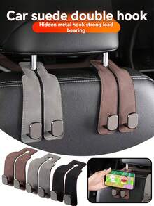 4Pcs,Car Hook ,Car Seat Cover With Hidden Hooks,PU Leather Material,Car Accessories,Vehicle Interior Accessories, Car Bag Storage Hook,Car Seat Back Upgrade Hidden,ABS Rear Seat Car Bag Storage Hook,For Various Vehicle Models,Travel,Outdoor,Back To School For Women Storage Organizer Travel Essentials Gift Back To School - Multicolor - View 13