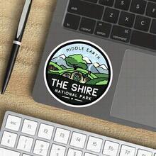 3-Inch "The Shire National Park Sticker, Perfect For Nature Lovers! Use It On Travel Gear, Notebooks, And Home Decor. Great For Hikers, Students, And Fans Of Fantasy Literature. Categories: Nature Stickers, Artistic Style Art, Adventure Stickers, Decorative Designs." - 3inch/7.62cm - View 7