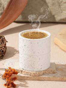 1pc Resin Round Incense Burner, Minimalist & Modern Style, Suitable For Aromatic Incense, Home Decor, Room Decoration, Party & Holiday Decoration Gifts Birthday Graduation