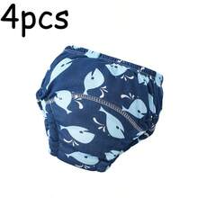 6 chiếc quần tập đi vệ sinh cho trẻ sơ sinh/trẻ mới biết đi có thể tái sử dụng, quần lót tã vải thoáng khí có thể giặt được - Nhiều màu - Xem 11
