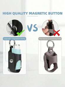 5Pcs,Asthma Inhaler Keychain Holder,Outdoor Portable Mini Cough Spray Bottle Holster,Travel Essential, Casual Style Cough Bottle Protector,Cough And Asthma Single Inhaler PU Leather Case At Night, And Carry On Medicine Bottle Storage Bag, Unisex Casual Keychain Pouches For Asthma Inhaler And Cough Syrup Bottle Bracket, Portable Protective Camping Travel Organizer Pouch, Lightweight And Convenient For Going Out (Inhaler Not Included) - Multicolor - View 10